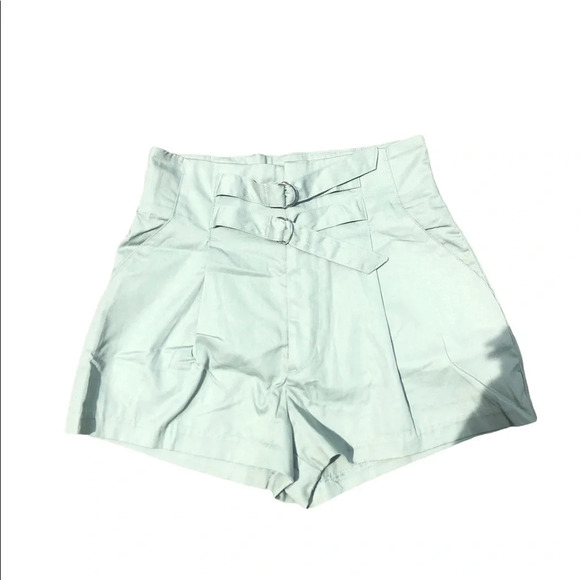 NWT DIVIDED MINT GREEN HIGH WAISTED SHORTS - Picture 1 of 4